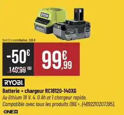 Bricorama RYOBI Batterie + chargeur RC18120-140XG offre