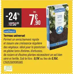 Bricorama JARDIBEST Terreau universel offre