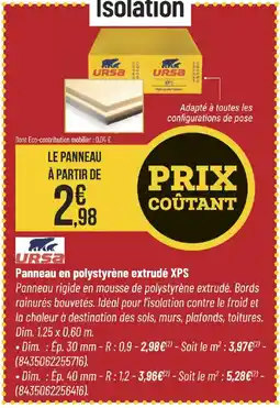 Bricorama URSA Panneau en polystyrène extrudé XPS offre