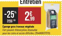Bricorama Éponge gros travaux végétale offre