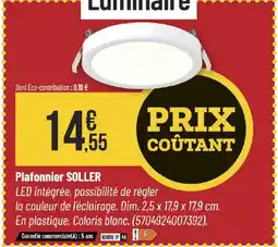 Bricorama Plafonnier soller offre