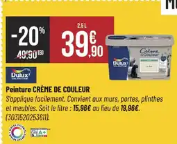 Bricorama DULUX Peinture crème de couleur offre