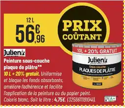 Bricorama JULIEN Peinture sous-couche plaque de plâtre offre