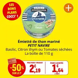 Coccinelle Express PETIT NAVIRE Émietté de thon mariné offre