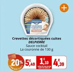 Coccinelle Express DELPIERRE Crevettes décortiquées cuites offre