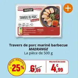 Coccinelle Express MADRANGE Travers de porc mariné barbecue offre