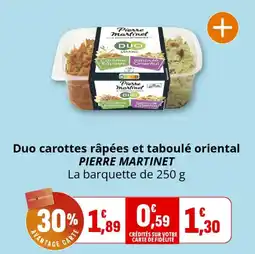 Coccinelle Express PIERRE MARTINET Duo carottes râpées et taboulé oriental offre