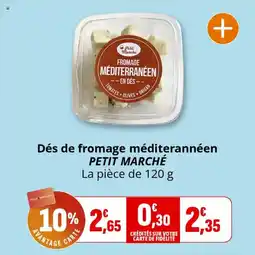 Coccinelle Express PETIT MARCHÉ Dés de fromage méditerannéen offre