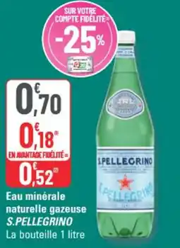 G20 Eau minérale naturelle gazeuse s.pellegrino offre