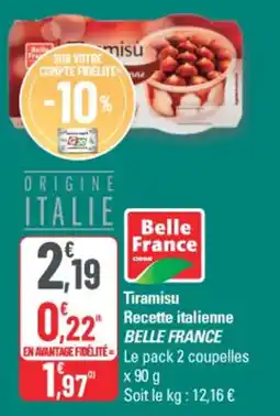 G20 Tiramisu recette italienne belle france offre