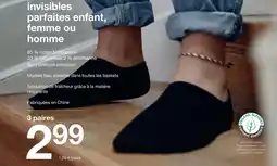 Zeeman Chaussettes invisibles enfant, femme ou homme offre