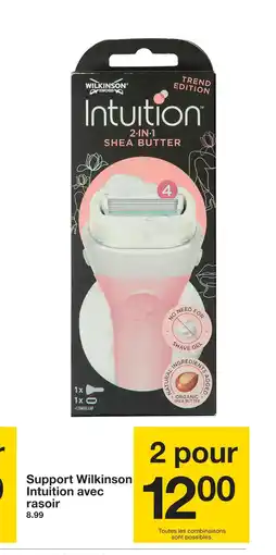 Zeeman Intuition 2-in-1 shea butter razor offre