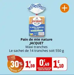 Coccinelle Express JACQUET Pain de mie nature offre