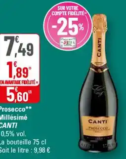 G20 Prosecco millésimé canti offre