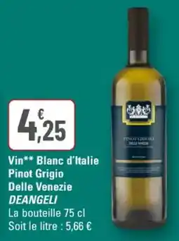 G20 Vin blanc d'italie pinot grigio delle venezie deangeli offre