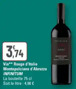 G20 Vin rouge d'italie montepulciano d'abruzzo infinitum offre