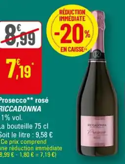 G20 Prosecco rosé riccadonna offre