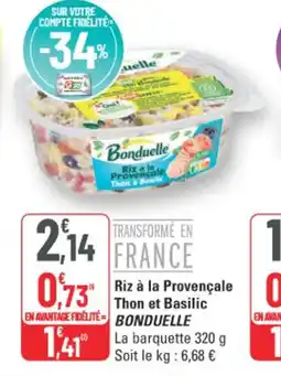 G20 Riz à la provençale thon et basilic bonduelle offre