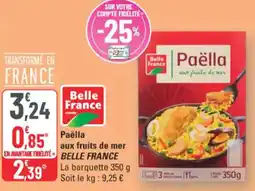 G20 Paëlla aux fruits de mer belle france offre