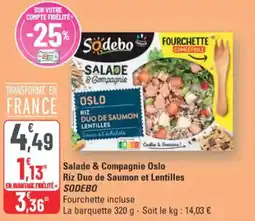 G20 Salade & compagnie oslo riz duo de saumon et lentilles sodebo offre