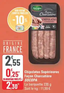 G20 Chipolatas supérieures façon charcutière socopa offre