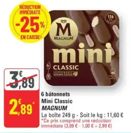 G20 6 bâtonnets mini classic magnum offre
