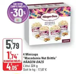 G20 4 minicups macadamia nut brittle haagen-dazs offre