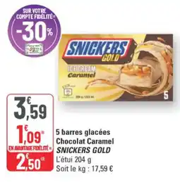 G20 5 barres glacées chocolat caramel snickers gold offre