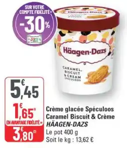 G20 Crème glacée spéculoos caramel biscuit & crème haagen-dazs offre