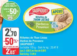 G20 Rillettes de thon listao herbes de provence saupiquet offre