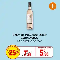 Coccinelle Express HAUSSMANN Côtes de Provence A.O.P offre