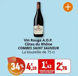 Coccinelle Express COMBES SAINT SAUVEUR Vin Rouge A.O.P. Côtes du Rhône offre