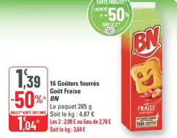 G20 16 goûters fourrés goût fraise bn offre