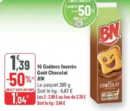 G20 16 goûters fourrés goût chocolat bn offre