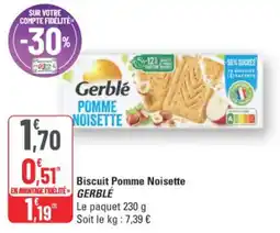 G20 Biscuit pomme noisette gerblé offre