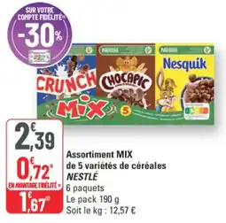 G20 Assortiment mix de 5 variétés de céréales nestlé offre