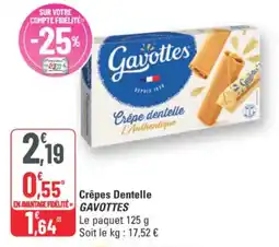 G20 Crêpes dentelle gavottes offre