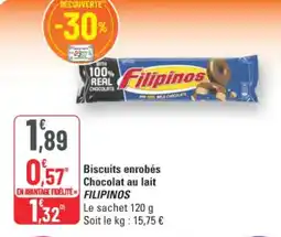 G20 Biscuits enrobés chocolat au lait filipinos offre