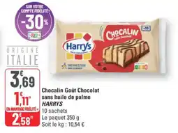G20 Chocalin goût chocolat sans huile de palme harrys offre