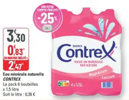 G20 Eau minérale naturelle contrex offre