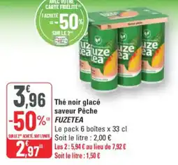 G20 Thé noir glacé saveur pêche fuzetea offre
