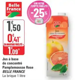 G20 Jus à base de concentré pamplemousse rose belle france offre