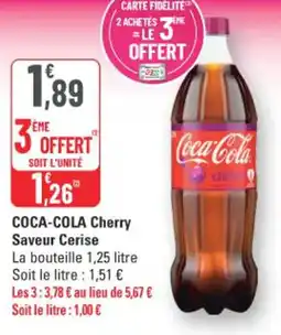 G20 Coca-cola cherry saveur cerise offre