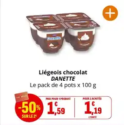 Coccinelle Express DANETTE Liégeois chocolat offre