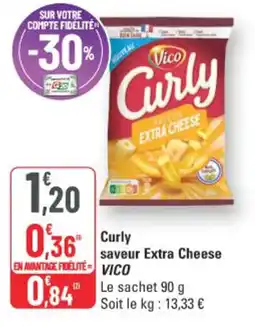 G20 Curly saveur extra cheese vico offre