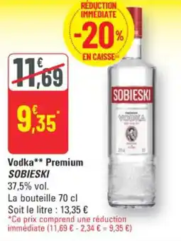 G20 Vodka premium sobieski offre