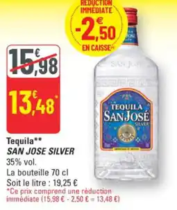 G20 Tequila san jose silver offre