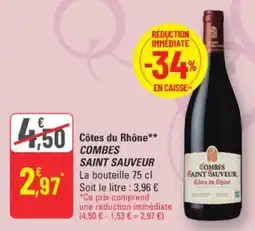 G20 Côtes du rhône combes saint sauveur offre