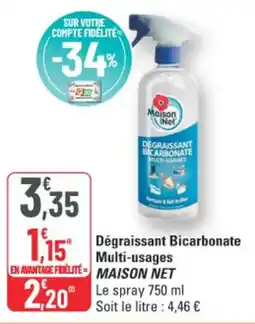 G20 Dégraissant bicarbonate multi-usages maison net offre