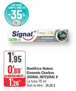 G20 Dentifrice nature elements charbon signal integral 8 offre